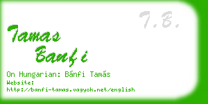 tamas banfi business card