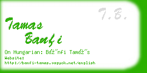 tamas banfi business card